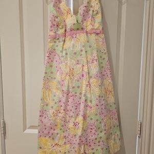 Lilly Pulitzer Fillies for Lillies Halter Dress Size 8
